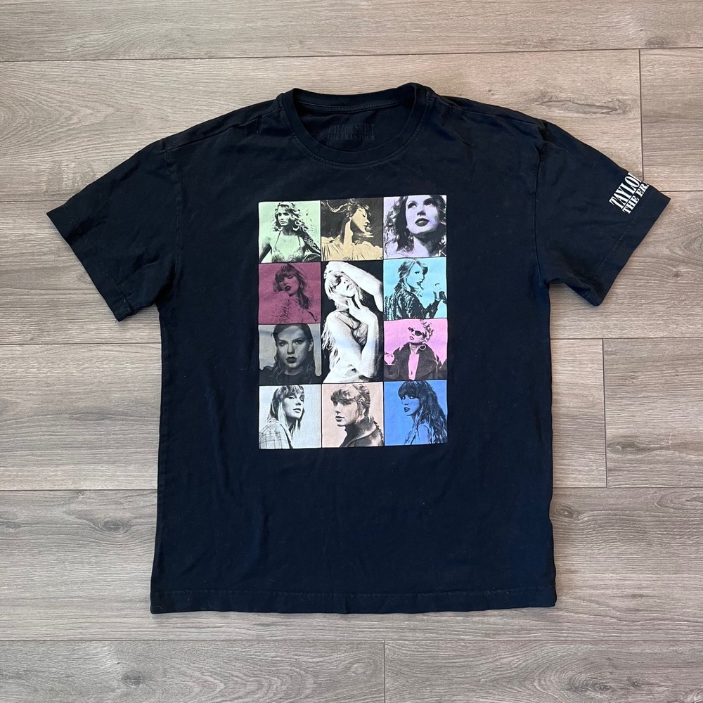 Taylor Swift The Eras Tour 2023 2024 Black Concert T-Shirt Mens Medium